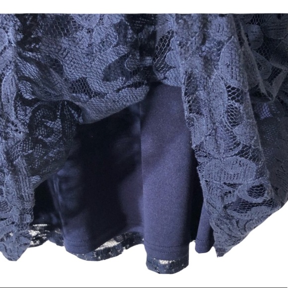 NWT Anthropologie Blu Pepper Navy Lace Tunic Dress Top Bell Sleeves Women L Boho - Picture 5 of 9